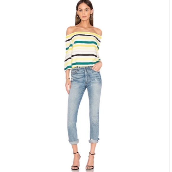 1 State Cold Shoulder Striped Top - Picture 5 of 5